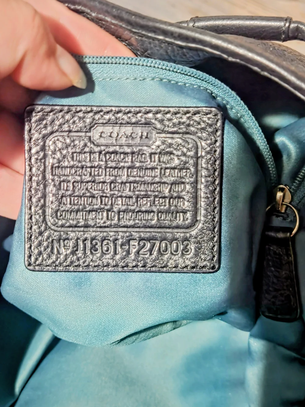 Vintage Coach Avery Black Leather Shoulder Bag